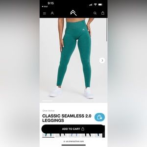 Oner Active “Classic Seamless” Mineral Green Leggings